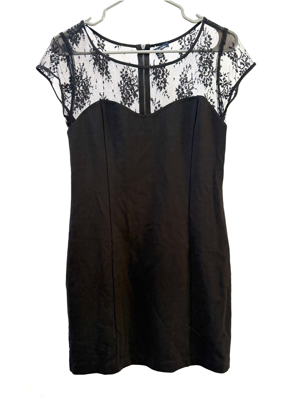 Black Lace Sheath Mini Dress